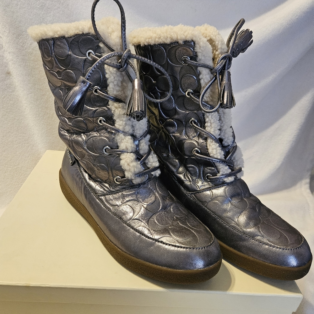 Coach Snow Boots pewter